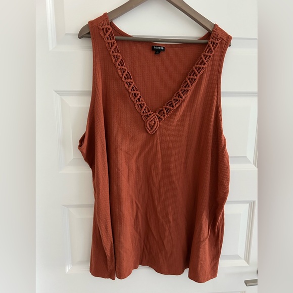 torrid Tops - Torrid V Neck Tank Top Brown Size 4X Torrid Size 4